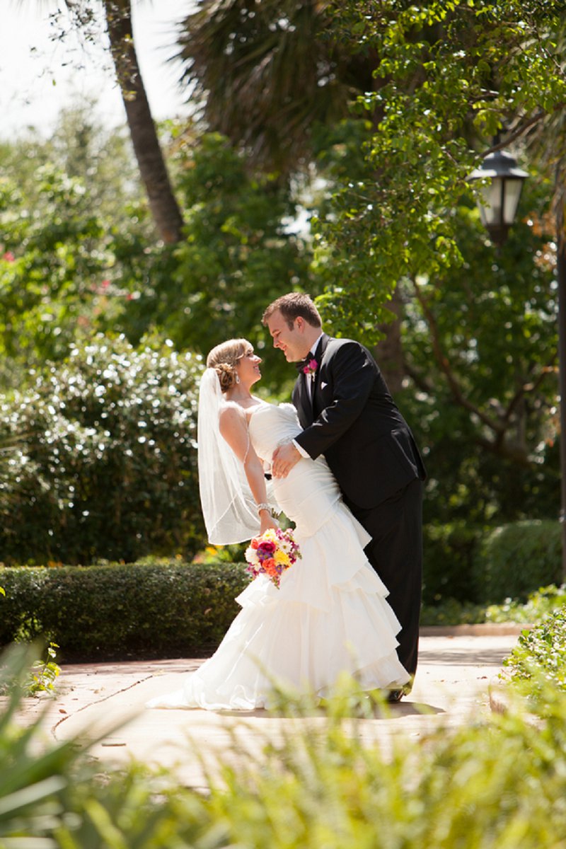 Eclectic Pink & Champagne Florida Wedding via TheELD.com