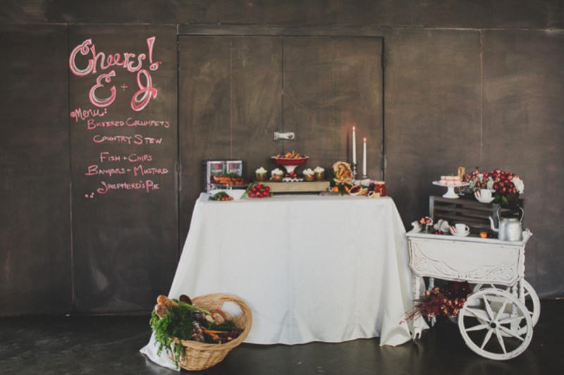 Modern Red Industrial Wedding Inspiration via TheELD.com