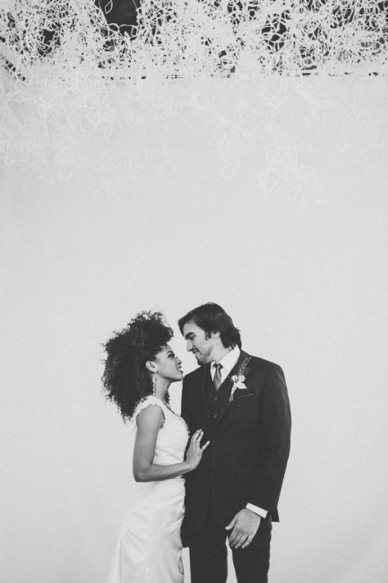 Modern Red Industrial Wedding Inspiration via TheELD.com