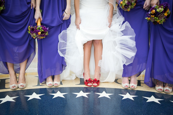 A Purple American History Inspired Wedding via TheELD.com