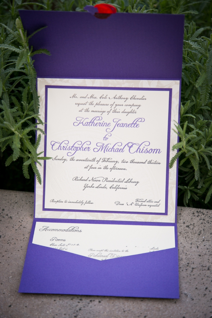 A Purple American History Inspired Wedding via TheELD.com