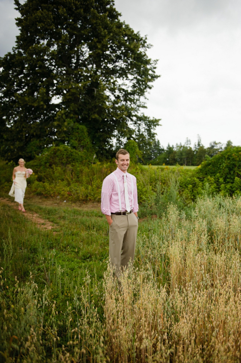 A Prince Edward Island Rustic Pink and White Wedding via TheELD.com