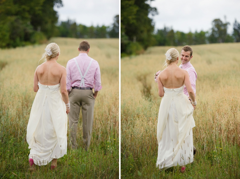 A Prince Edward Island Rustic Pink and White Wedding via TheELD.com