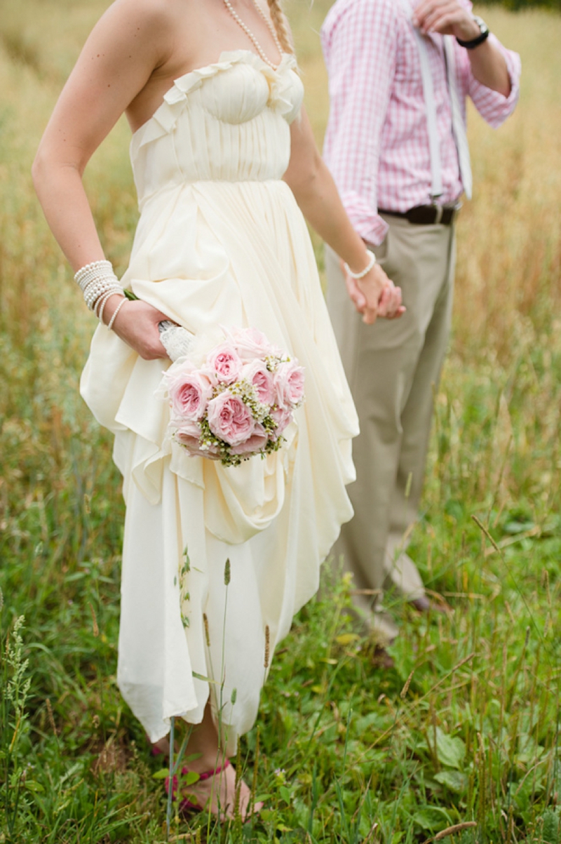 A Prince Edward Island Rustic Pink and White Wedding via TheELD.com