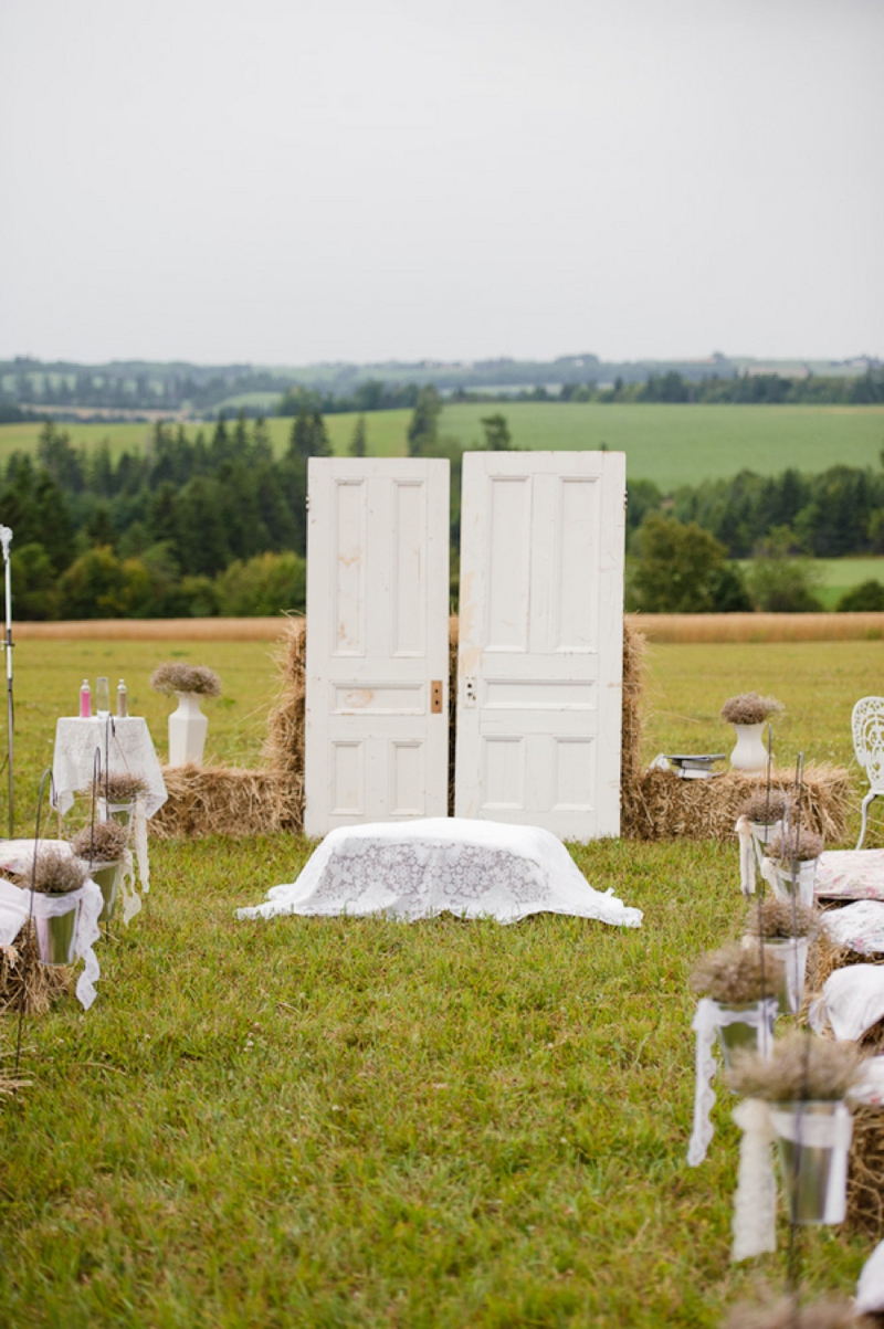 A Prince Edward Island Rustic Pink and White Wedding via TheELD.com