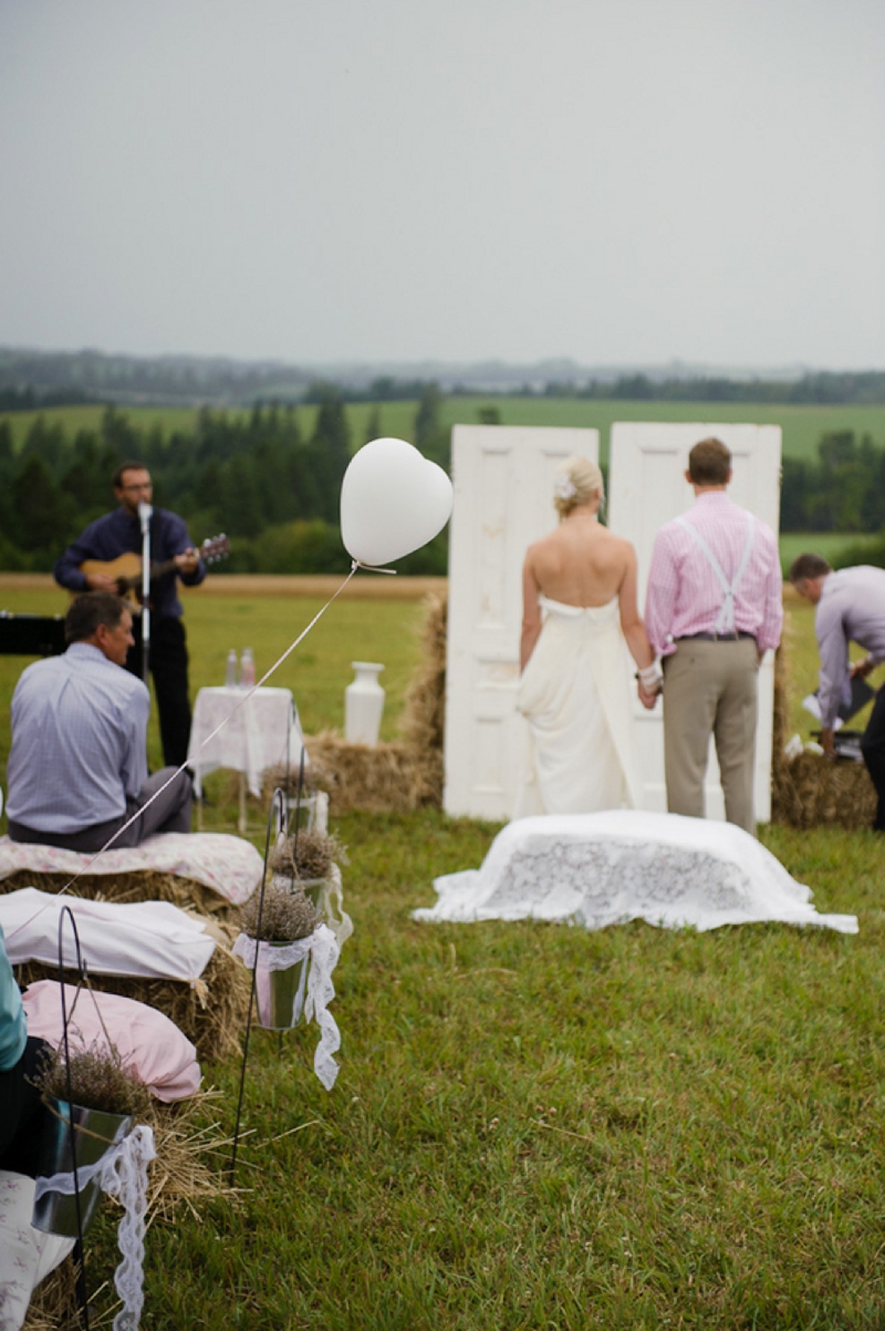 A Prince Edward Island Rustic Pink and White Wedding via TheELD.com