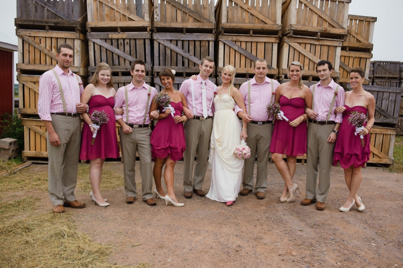 A Prince Edward Island Rustic Pink and White Wedding via TheELD.com