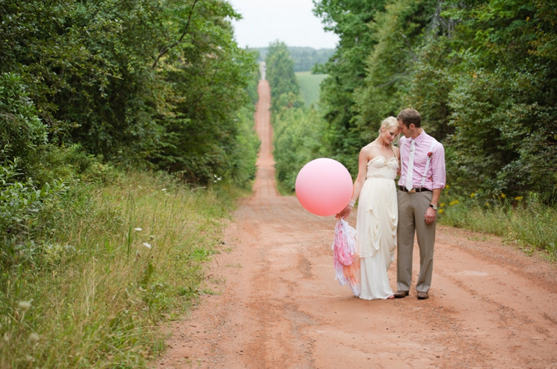 A Prince Edward Island Rustic Pink and White Wedding via TheELD.com