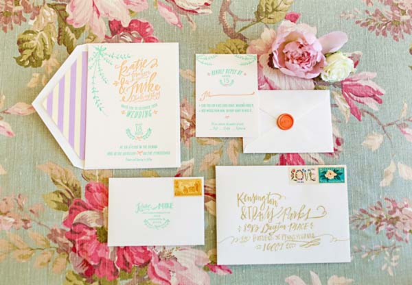 Vintage Pastel Wedding Inspiration via TheELD.com