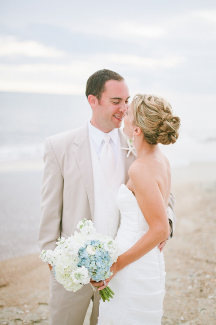 Blue and White Beach Inspired Wedding via TheELD.com