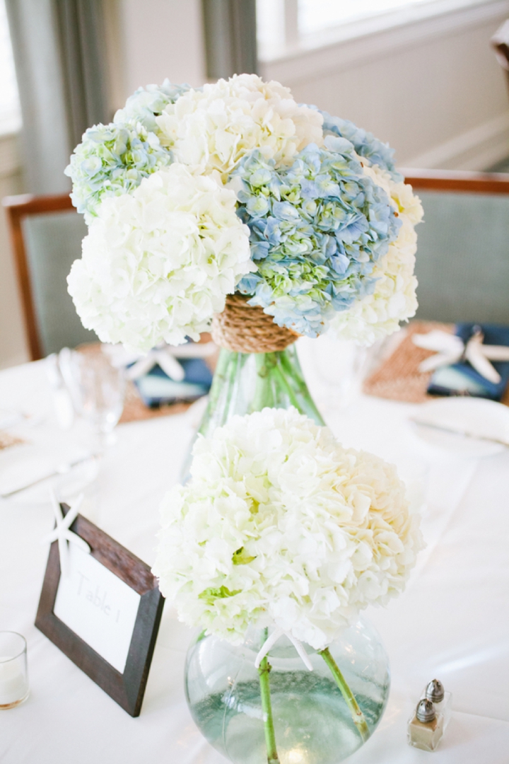 Blue and White Beach Inspired Wedding via TheELD.com