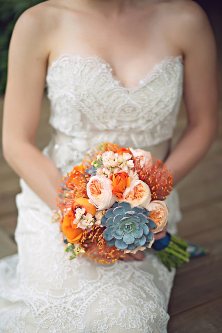 Colorful & Unique Rustic Michigan Wedding via TheELD.com