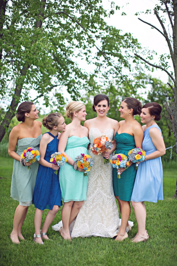 Colorful & Unique Rustic Michigan Wedding via TheELD.com