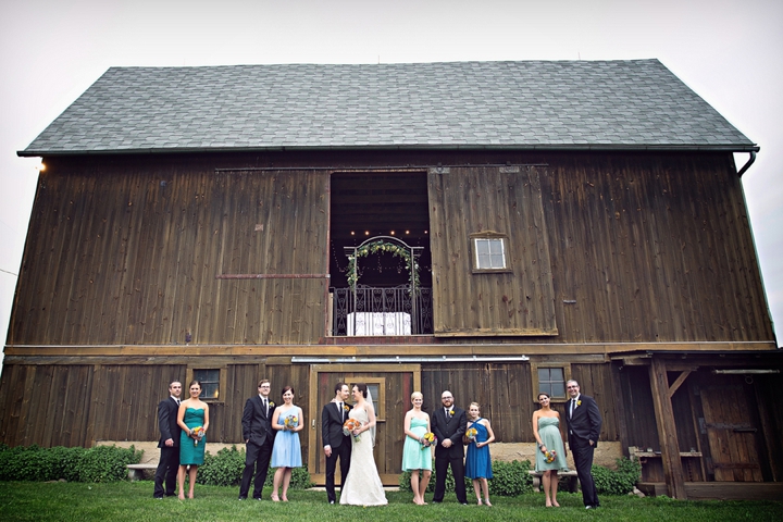 Colorful & Unique Rustic Michigan Wedding via TheELD.com