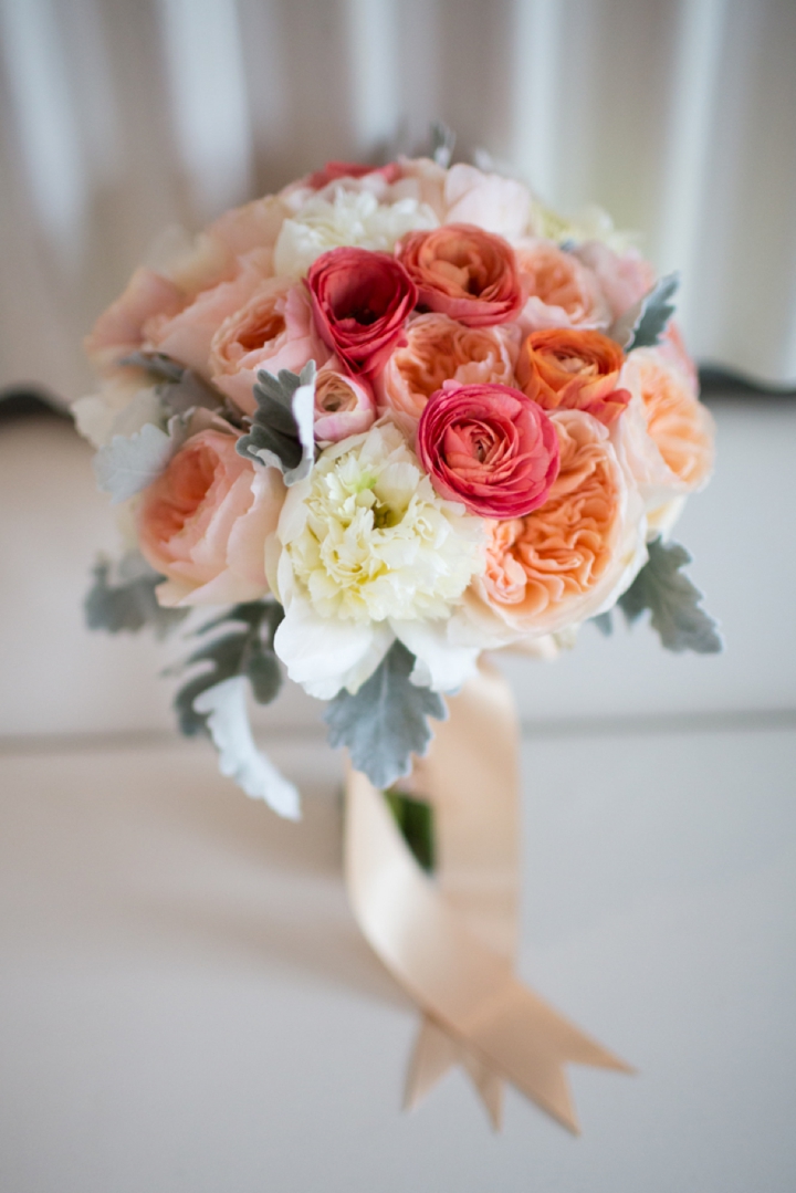 Modern Nautical Peach and Gray Wedding Inspiration via TheELD.com