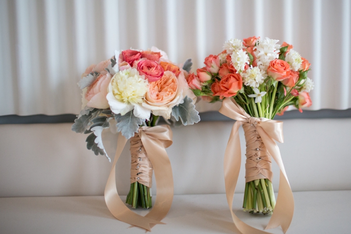 Modern Nautical Peach and Gray Wedding Inspiration via TheELD.com