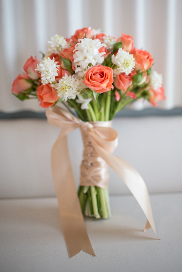 Modern Nautical Peach and Gray Wedding Inspiration via TheELD.com