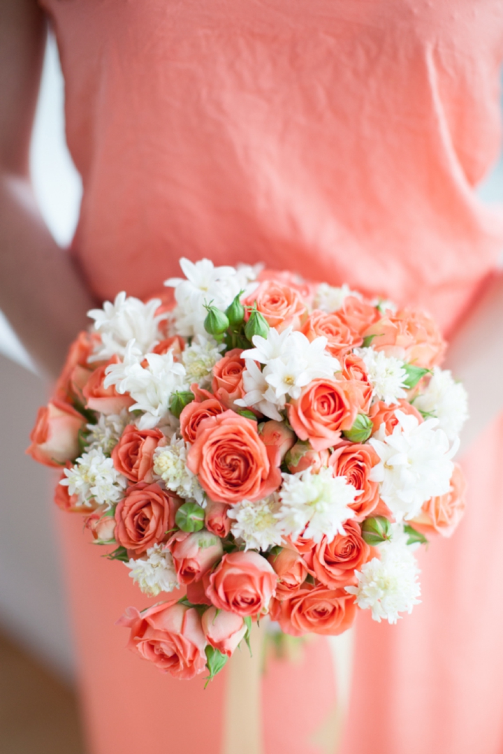 Modern Nautical Peach and Gray Wedding Inspiration via TheELD.com