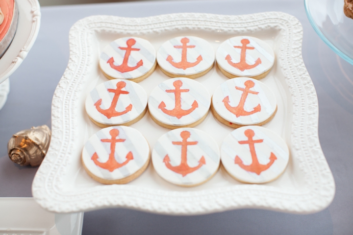 Modern Nautical Peach and Gray Wedding Inspiration via TheELD.com