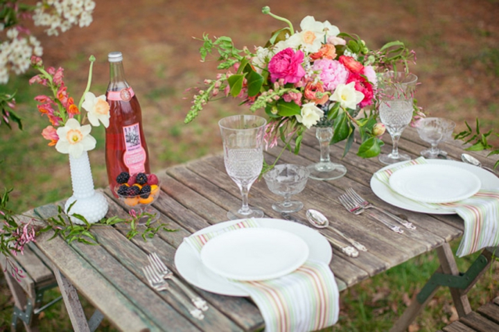 Colorful Preppy Rustic Wedding Inspiration via TheELD.com