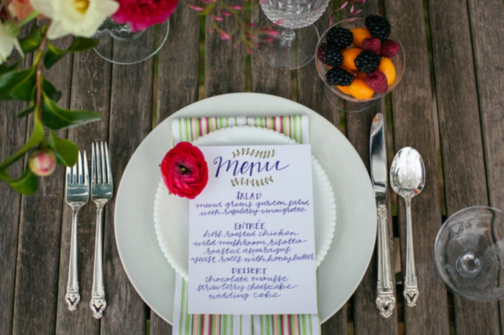 Colorful Preppy Rustic Wedding Inspiration via TheELD.com