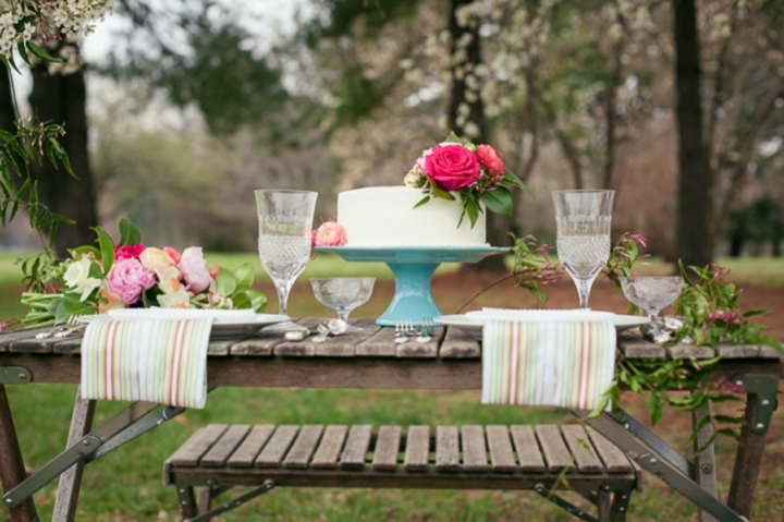 Colorful Preppy Rustic Wedding Inspiration via TheELD.com