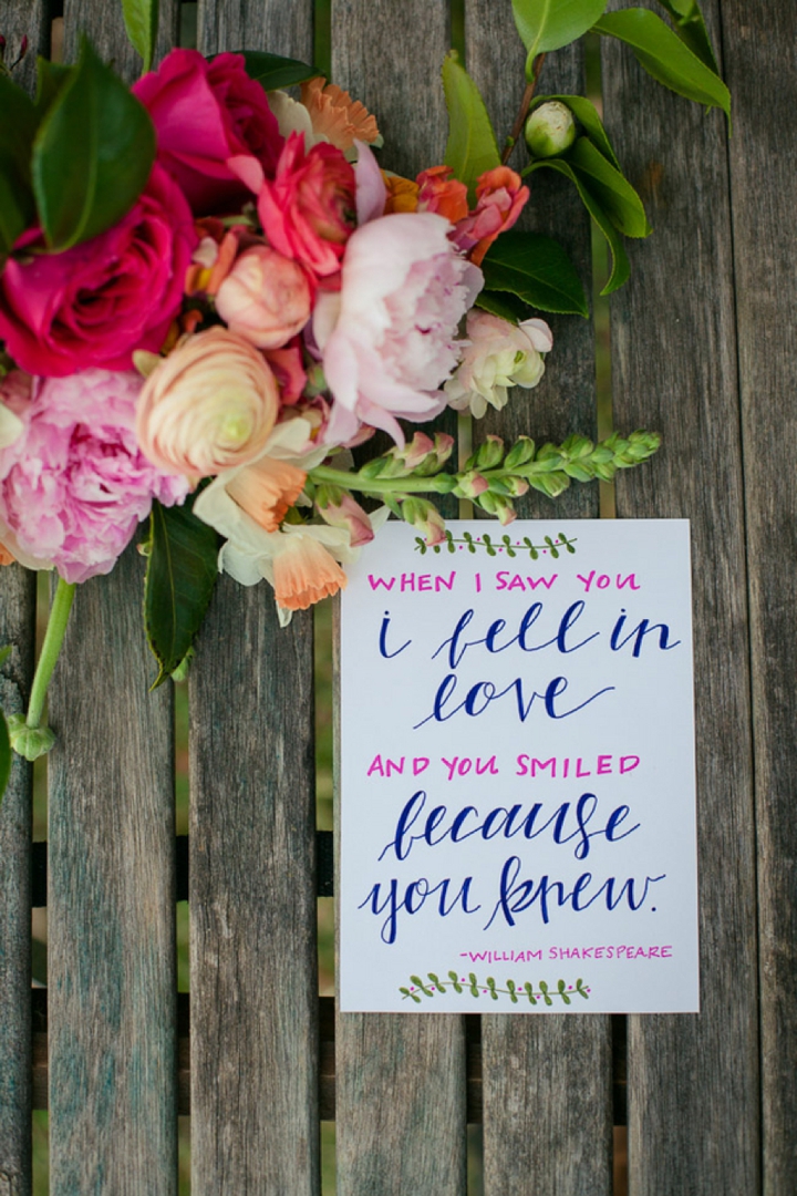 Colorful Preppy Rustic Wedding Inspiration via TheELD.com