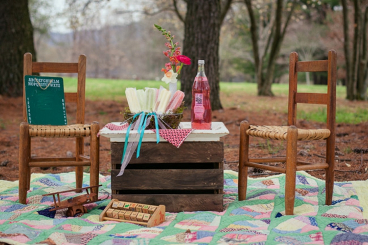 Colorful Preppy Rustic Wedding Inspiration via TheELD.com