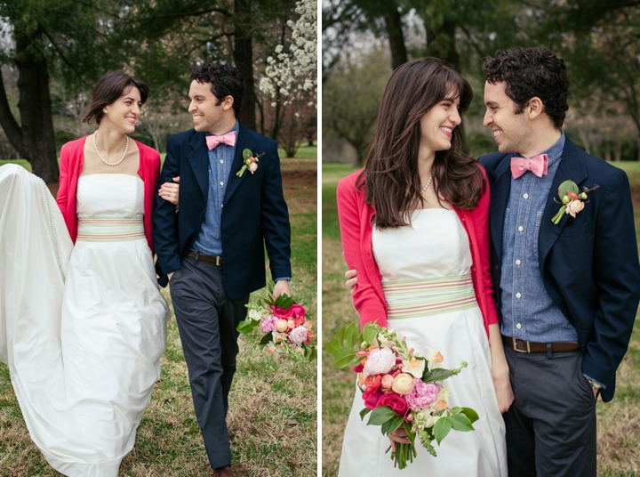 Colorful Preppy Rustic Wedding Inspiration via TheELD.com