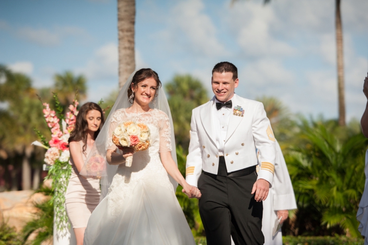 Romantic Pink and Ivory Florida Wedding via TheELD.com