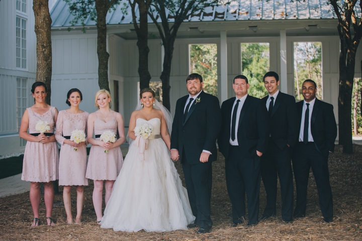 A Romantic, Sparkly Blush and Gold Wedding via TheELD.com