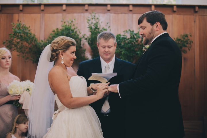 A Romantic, Sparkly Blush and Gold Wedding via TheELD.com