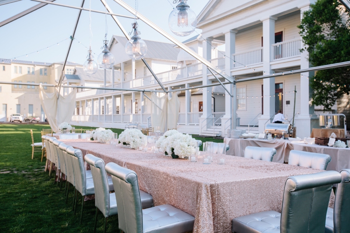 A Romantic, Sparkly Blush and Gold Wedding via TheELD.com