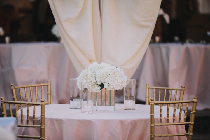 A Romantic, Sparkly Blush and Gold Wedding via TheELD.com