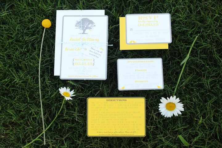 Fun and Bright Yellow and Gray Wedding via TheELD.com