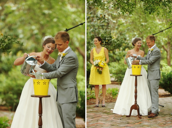 Fun and Bright Yellow and Gray Wedding via TheELD.com