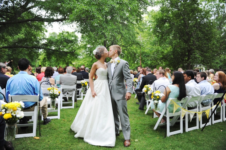 Fun and Bright Yellow and Gray Wedding via TheELD.com