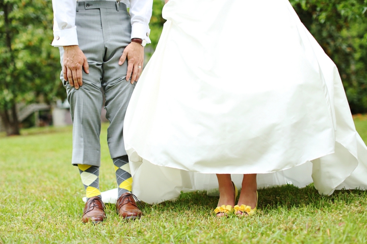 Fun and Bright Yellow and Gray Wedding via TheELD.com