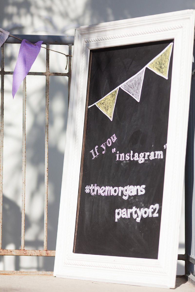 Purple and Gray Boho Chic Beach Wedding via TheELD.com