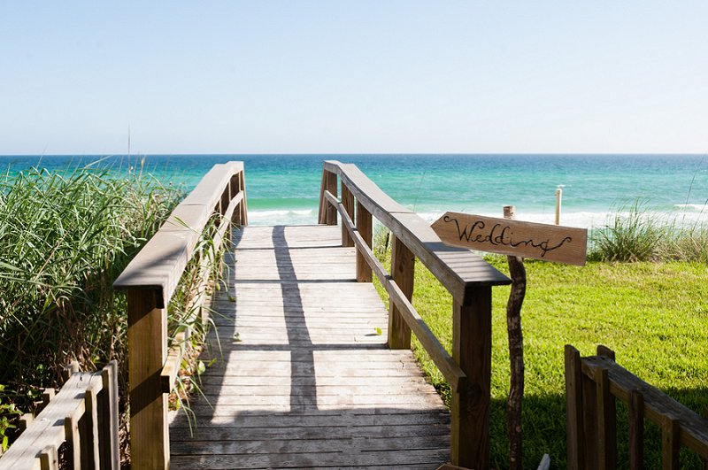 Purple and Gray Boho Chic Beach Wedding via TheELD.com