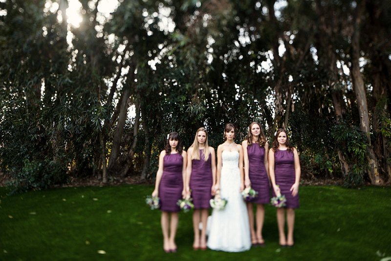 Vintage Purple and White California Wedding via TheELD.com