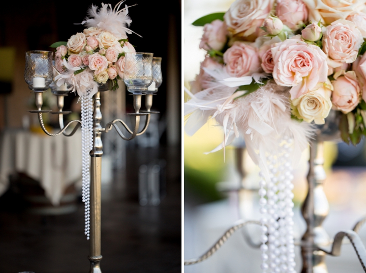 Black, White, & Blush 1920s Wedding Inspiration via TheELD.com