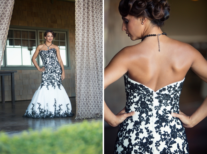 Black, White, & Blush 1920s Wedding Inspiration via TheELD.com