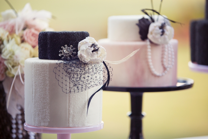 Black, White, & Blush 1920s Wedding Inspiration via TheELD.com