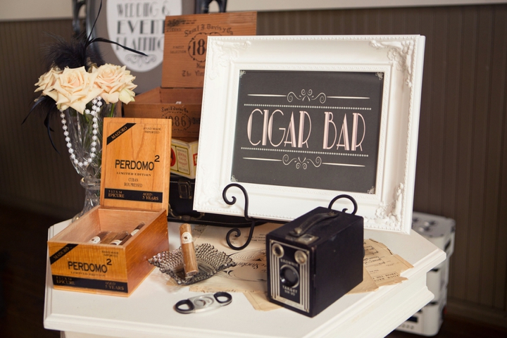 Black, White, & Blush 1920s Wedding Inspiration via TheELD.com