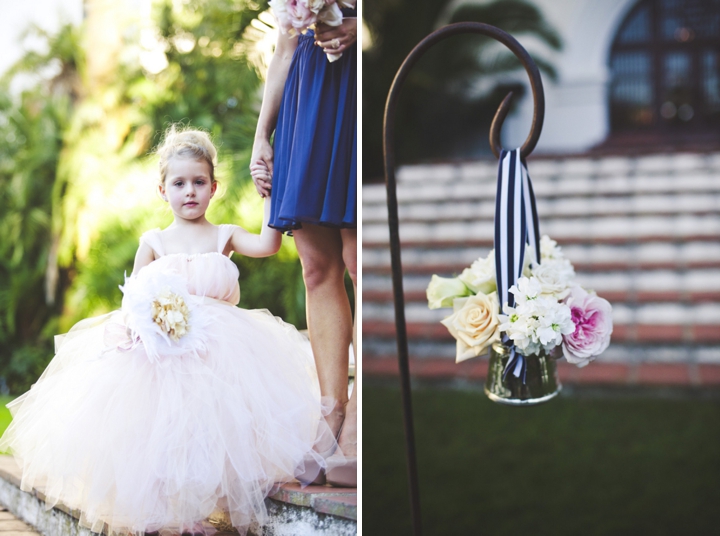 A Romantic Glam Navy, Pink and Gold Wedding via TheELD.com