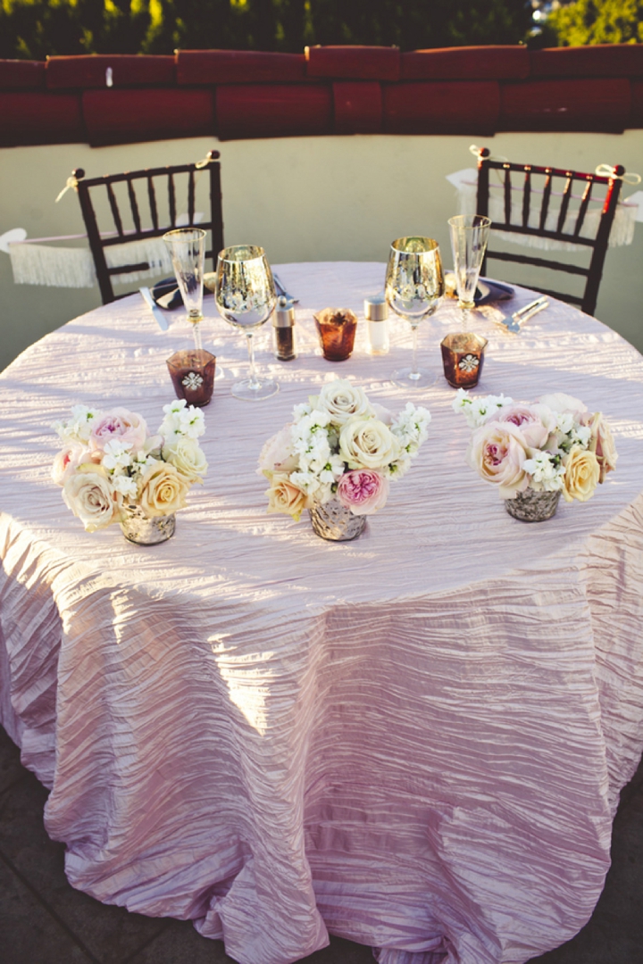 A Romantic Glam Navy, Pink and Gold Wedding via TheELD.com