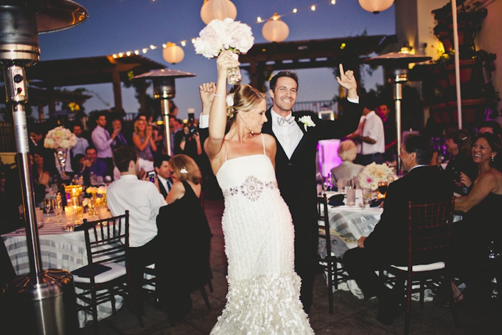 A Romantic Glam Navy, Pink and Gold Wedding via TheELD.com