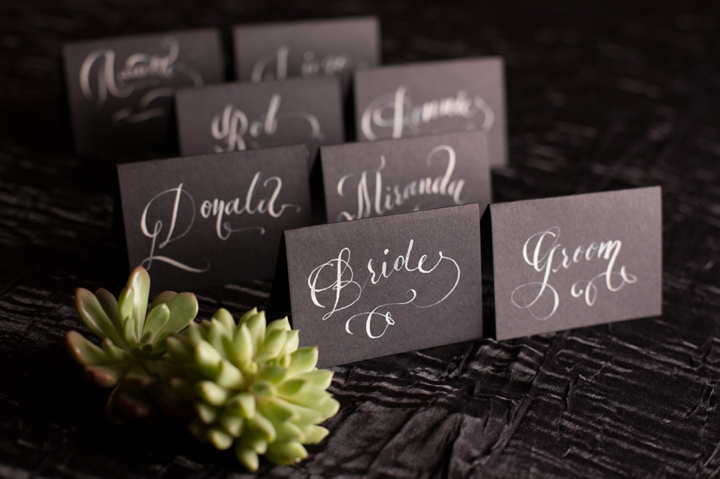 Bold Dramatic Blush and Black Wedding Ideas via TheELD.com