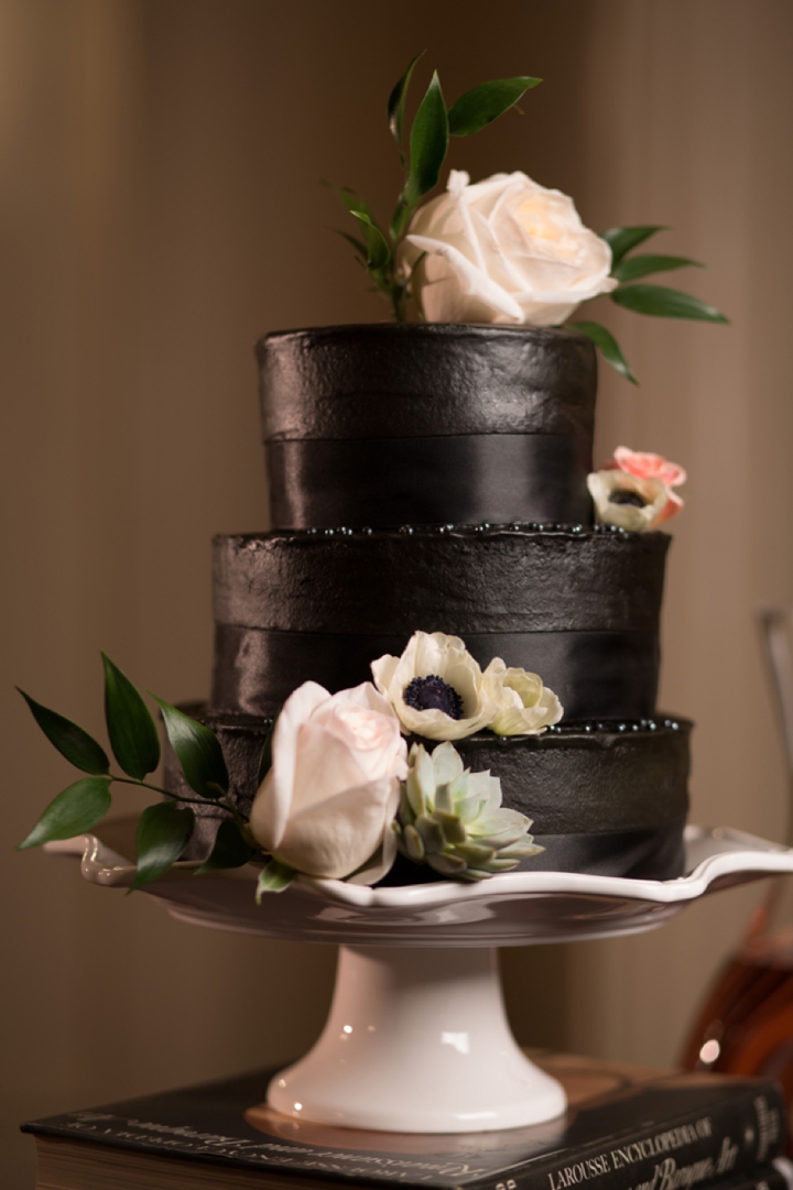 Bold Dramatic Blush and Black Wedding Ideas via TheELD.com